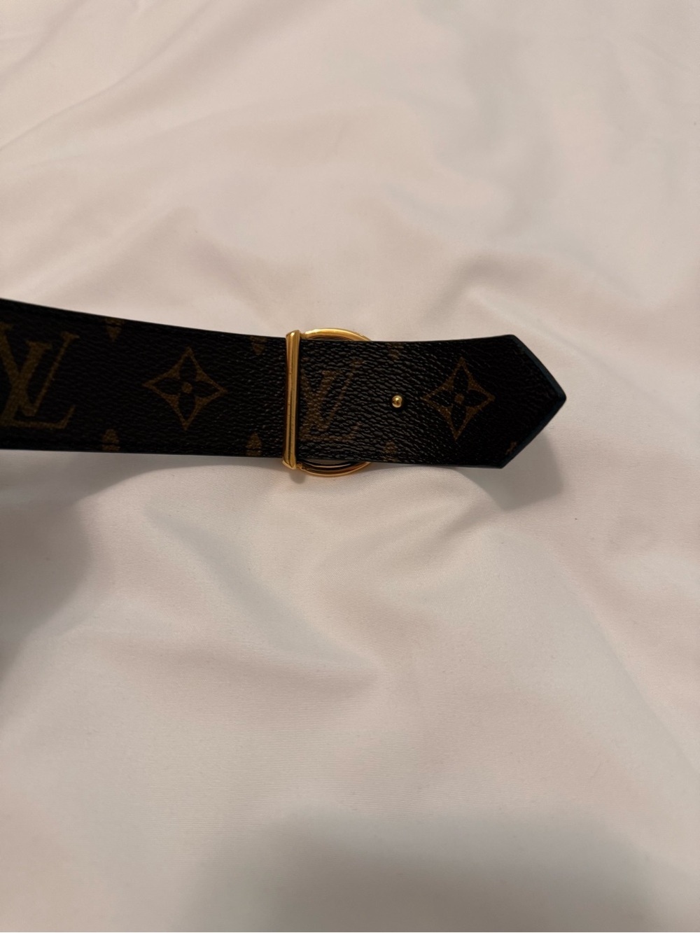 Louis Vuitton Monogram Belt with Gold LV Circle Buckle - Brown/Gold - Picture 3 of 4